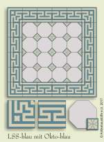 historic tile reproduction - Vienna Collection LSS-OKTO-BLAU
